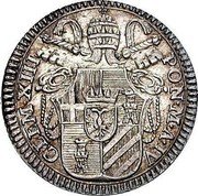 Italy Grosso Clement XIII 1762 1762-IV KM# 1002 CLEM XIII PON MA IV coin obverse