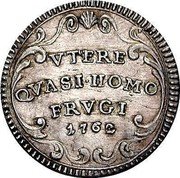 Italy Grosso Clement XIII 1762 1762-IV KM# 1002 VTERE QVA SI HOMO FRVGI 1762 coin reverse