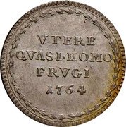 Italy Grosso Clement XIII 1764 1764-VII KM# 1003 VTERE QVASI HOMO FRVGI 1765 coin reverse Italy Grosso Clement XIII 1764 1764-VII KM# 1003 VTERE QVASI HOMO FRVGI 1765 coin reverse