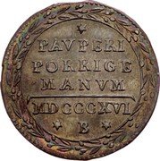 Italy Grosso Pius VII 1816 B MDCCCXVI (1816) XVI KM# 1075 PAVPERI PORRIGE MANVM MDCCCXVII B coin reverse Italy Grosso Pius VII 1816 B MDCCCXVI (1816) XVI KM# 1075 PAVPERI PORRIGE MANVM MDCCCXVII B coin reverse