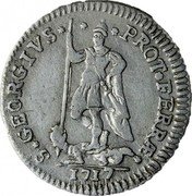 Italy Muraiola (2 Baiocchi) Clement XI 1717 KM# 115 S GEORGIVS PROT FERRÆ coin reverse Italy Muraiola (2 Baiocchi) Clement XI 1717 KM# 115 S GEORGIVS PROT FERRÆ coin reverse