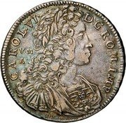 Italy 1 Piastra (120 Grana) Charles VI 1733 VMA-DG KM# 145 CAROL VI D G ROM IMP V M A D G coin obverse Italy 1 Piastra (120 Grana) Charles VI 1733 VMA-DG KM# 145 CAROL VI D G ROM IMP V M A D G coin obverse