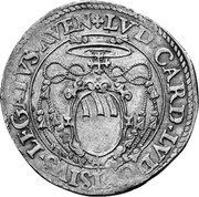 Italy Piastre Gregor XV 1621 KM# 33 LVD CARD LVDOVISIVS LEGATVS AVEN coin reverse Italy Piastre Gregor XV 1621 KM# 33 LVD CARD LVDOVISIVS LEGATVS AVEN coin reverse