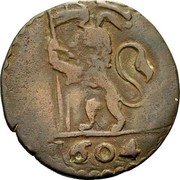 Italy Quattrino Clement VIII 1604 KM# 5 1604 coin obverse