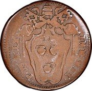 Italy Quattrino Gubbio Coinage 1699 IX (1699) KM# 64 INN XII P M A IX coin obverse Italy Quattrino Gubbio Coinage 1699 IX (1699) KM# 64 INN XII P M A IX coin obverse