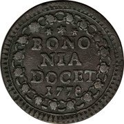 Italy Quattrino Pius VI 1778 KM# 268 BONO NIA DOCET 1778 coin reverse Italy Quattrino Pius VI 1778 KM# 268 BONO NIA DOCET 1778 coin reverse