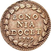 Italy Quattrino Pio VI 1779 KM# 267 BONO NIA DOCET 1779 coin reverse Italy Quattrino Pio VI 1779 KM# 267 BONO NIA DOCET 1779 coin reverse
