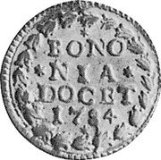 Italy Quattrino Pio VI 1784 KM# 285 BONO NIA DOCET 1784 coin reverse Italy Quattrino Pio VI 1784 KM# 285 BONO NIA DOCET 1784 coin reverse