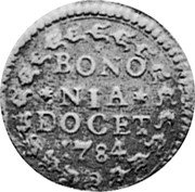 Italy Quattrino Pius VI 1784 KM# 301 BONO NIA DOCET coin reverse Italy Quattrino Pius VI 1784 KM# 301 BONO NIA DOCET coin reverse