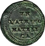 Italy Quattrino (Pius VI. Matelica) KM# 1 VN QVATRINO MATXLI CA coin reverse Italy Quattrino (Pius VI. Matelica) KM# 1 VN QVATRINO MATXLI CA coin reverse