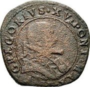 Italy Quattrino Gregory XV ND (1622) 1622-II KM# 101 GREGORIVS XV PONT M A X coin obverse Italy Quattrino Gregory XV ND (1622) 1622-II KM# 101 GREGORIVS XV PONT M A X coin obverse