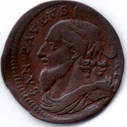 Italy Quattrino Clement XI ND (1721) KM# 102 SAN PAVLVS AP coin reverse Italy Quattrino Clement XI ND (1721) KM# 102 SAN PAVLVS AP coin reverse
