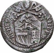 Italy Quattrino Benedict XIII. Gubbio ND (1725) KM# 107 BENED XIII P M coin obverse Italy Quattrino Benedict XIII. Gubbio ND (1725) KM# 107 BENED XIII P M coin obverse