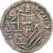Italy Quattrino Clement XIII ND (1763) KM# 153 CLE M XIII P M coin obverse Italy Quattrino Clement XIII ND (1763) KM# 153 CLE M XIII P M coin obverse