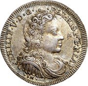 Italy Tari Filippo V 1701 IM//AG/A KM# 126 PHILIP V D G REX HISP ET NEAP IM coin obverse Italy Tari Filippo V 1701 IM//AG/A KM# 126 PHILIP V D G REX HISP ET NEAP IM coin obverse