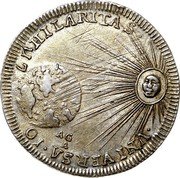 Italy Tari Filippo V 1701 IM//AG/A KM# 126 HILARITAS AG A VNIVERSA IO coin reverse Italy Tari Filippo V 1701 IM//AG/A KM# 126 HILARITAS AG A VNIVERSA IO coin reverse