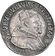 Italy Testone Paul V 1620 KM# 21 PAVLVS V BVRGH PONT MAX 1620 F R coin obverse Italy Testone Paul V 1620 KM# 21 PAVLVS V BVRGH PONT MAX 1620 F R coin obverse