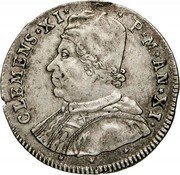 Italy Testone Clement XI Bust left 1710 X KM# 112 CLEMENS XI P M AN XI coin obverse Italy Testone Clement XI Bust left 1710 X KM# 112 CLEMENS XI P M AN XI coin obverse