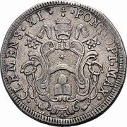 Italy Testone Clement XI 1717 KM# 122 CLEMENS XI PONT OPT MAX coin obverse Italy Testone Clement XI 1717 KM# 122 CLEMENS XI PONT OPT MAX coin obverse