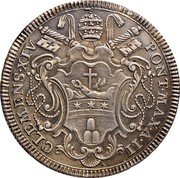 Italy Testone Clement XIV St. Peter and Paul 1770 MDCCLXX-II KM# 1020 CLEMENS.XIV PONT MAX A II coin obverse Italy Testone Clement XIV St. Peter and Paul 1770 MDCCLXX-II KM# 1020 CLEMENS.XIV PONT MAX A II coin obverse