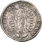 Italy Testone Gregory XV ND KM# 100 SVB TVVM PRAESIDIVM coin reverse Italy Testone Gregory XV ND KM# 100 SVB TVVM PRAESIDIVM coin reverse