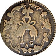 Italy Tornese Philip V 1703 AGA KM# 128 A G A coin reverse Italy Tornese Philip V 1703 AGA KM# 128 A G A coin reverse
