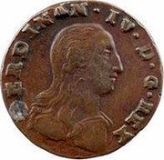Italy Tornese Ferdinando IV 1804 KM# 239 FERDINAN IV D G REX coin obverse Italy Tornese Ferdinando IV 1804 KM# 239 FERDINAN IV D G REX coin obverse