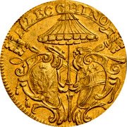 Italy Zecchino Benedict XIV 1746 KM# 231 ZECCHINO coin obverse Italy Zecchino Benedict XIV 1746 KM# 231 ZECCHINO coin obverse