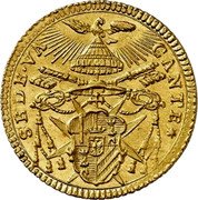 Italy Zecchino Sede Vacante 1774 KM# 1024 SEDE VA CANTE coin obverse Italy Zecchino Sede Vacante 1774 KM# 1024 SEDE VA CANTE coin obverse