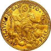 Italy Zecchino Pio VI 1776 1776-II KM# 1029 AVXILIVM DE SANCTO 1776 coin reverse Italy Zecchino Pio VI 1776 1776-II KM# 1029 AVXILIVM DE SANCTO 1776 coin reverse