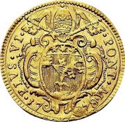 Italy Zecchino Pius VI 1778 GP KM# 279 PONT M PIVS VI 17 78 coin obverse Italy Zecchino Pius VI 1778 GP KM# 279 PONT M PIVS VI 17 78 coin obverse