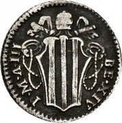 Italy 1/2 Grosso Benedict XIV ND (1742) III KM# 923 BENEDICT XIV coin obverse Italy 1/2 Grosso Benedict XIV ND (1742) III KM# 923 BENEDICT XIV coin obverse