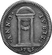 Italy 1/2 Grosso Benedict XIII 1725 KM# 805 ANNO IVBIL 1725 coin reverse Italy 1/2 Grosso Benedict XIII 1725 KM# 805 ANNO IVBIL 1725 coin reverse
