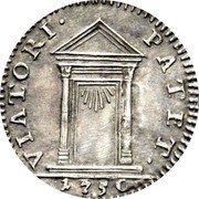 Italy 1/2 Grosso Benedict XIV 1750 IVB KM# 966 VIATORI PATET 1750 coin reverse Italy 1/2 Grosso Benedict XIV 1750 IVB KM# 966 VIATORI PATET 1750 coin reverse