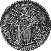 Italy 1/2 Grosso Benedict XIV ND (1740) I KM# 922 BENEDIC XIV P M A I coin obverse Italy 1/2 Grosso Benedict XIV ND (1740) I KM# 922 BENEDIC XIV P M A I coin obverse