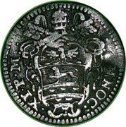 Italy 1/2 Grosso Innocent XI ND KM# 382 INNOC XI P M coin obverse Italy 1/2 Grosso Innocent XI ND KM# 382 INNOC XI P M coin obverse
