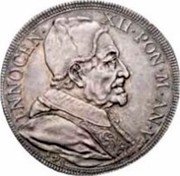 Italy 1/2 Piastra Innocent XII 1696 V KM# 597 INNOCEN XII PON M AN VI coin obverse Italy 1/2 Piastra Innocent XII 1696 V KM# 597 INNOCEN XII PON M AN VI coin obverse