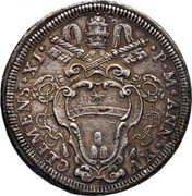 Italy 1/2 Piastra Clement XI 1715 MDCCXV-XV KM# 761 CLEMENS XI P M ANN XV coin obverse Italy 1/2 Piastra Clement XI 1715 MDCCXV-XV KM# 761 CLEMENS XI P M ANN XV coin obverse