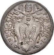 Italy 1/2 Piastra Innocent XIII 1721 ND(1721)-I KM# 784 INNOC XIII P M ANN I coin obverse Italy 1/2 Piastra Innocent XIII 1721 ND(1721)-I KM# 784 INNOC XIII P M ANN I coin obverse