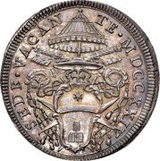 Italy 1/2 Piastra Annibale Albani 1724 MDCCXXIV KM# 800 SEDE VACAN TE MDCCXXIV coin obverse Italy 1/2 Piastra Annibale Albani 1724 MDCCXXIV KM# 800 SEDE VACAN TE MDCCXXIV coin obverse