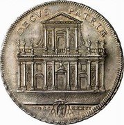 Italy 1/2 Piastra Clement XII 1736 MDCCXXXVI-VII KM# 879 DECVS PATRIÆ MDCC XXXVI coin reverse Italy 1/2 Piastra Clement XII 1736 MDCCXXXVI-VII KM# 879 DECVS PATRIÆ MDCC XXXVI coin reverse