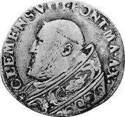 Italy 1/2 Piastra Clement VIII ND (1601) ND (1601)-X KM# A18 CLEMENS VIII PONT MA AX coin obverse Italy 1/2 Piastra Clement VIII ND (1601) ND (1601)-X KM# A18 CLEMENS VIII PONT MA AX coin obverse