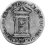 Italy 1/2 Piastra Clement VIII ND (1601) ND (1601)-X KM# A18 ROMA ... D G ABSOLVTO coin reverse Italy 1/2 Piastra Clement VIII ND (1601) ND (1601)-X KM# A18 ROMA ... D G ABSOLVTO coin reverse