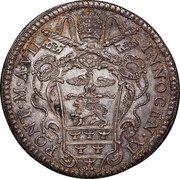 Italy 1/2 Piastra Innocent XI ND (1683) VII KM# 429 INNOCEN XI PONT MAX A VII coin obverse Italy 1/2 Piastra Innocent XI ND (1683) VII KM# 429 INNOCEN XI PONT MAX A VII coin obverse