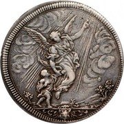 Italy 1/2 Piastra Clement XI Tobias and the Angel ND (1707) ND(1707)-VII KM# 699 coin reverse Italy 1/2 Piastra Clement XI Tobias and the Angel ND (1707) ND(1707)-VII KM# 699 coin reverse