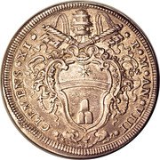 Italy 1/2 Piastra Clement XI ND (1708) VIII KM# 709 CLEMENS XI P M A N VIII coin obverse Italy 1/2 Piastra Clement XI ND (1708) VIII KM# 709 CLEMENS XI P M A N VIII coin obverse