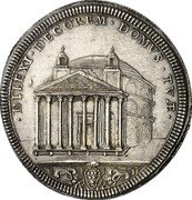 Italy 1/2 Piastra Clement XI ND (1711) XI KM# 742 DILEXI DECOREM DOMVS TVÆ coin reverse Italy 1/2 Piastra Clement XI ND (1711) XI KM# 742 DILEXI DECOREM DOMVS TVÆ coin reverse