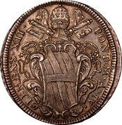 Italy 1/2 Piastra Clement XII ND (1724) ND(1724)-IV KM# 801 CLEMENS XII PONT M A IV coin obverse Italy 1/2 Piastra Clement XII ND (1724) ND(1724)-IV KM# 801 CLEMENS XII PONT M A IV coin obverse