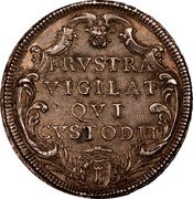 Italy 1/2 Piastra Clement XII ND (1724) ND(1724)-IV KM# 801 FRVSTRA VIGILAT QVI CVSTODIT coin reverse Italy 1/2 Piastra Clement XII ND (1724) ND(1724)-IV KM# 801 FRVSTRA VIGILAT QVI CVSTODIT coin reverse