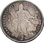 Italy 1/2 Scudo Clement XIV 1773 IV KM# 1208 FIAT PAX IN VIR TV TE TVA 1773 coin reverse Italy 1/2 Scudo Clement XIV 1773 IV KM# 1208 FIAT PAX IN VIR TV TE TVA 1773 coin reverse